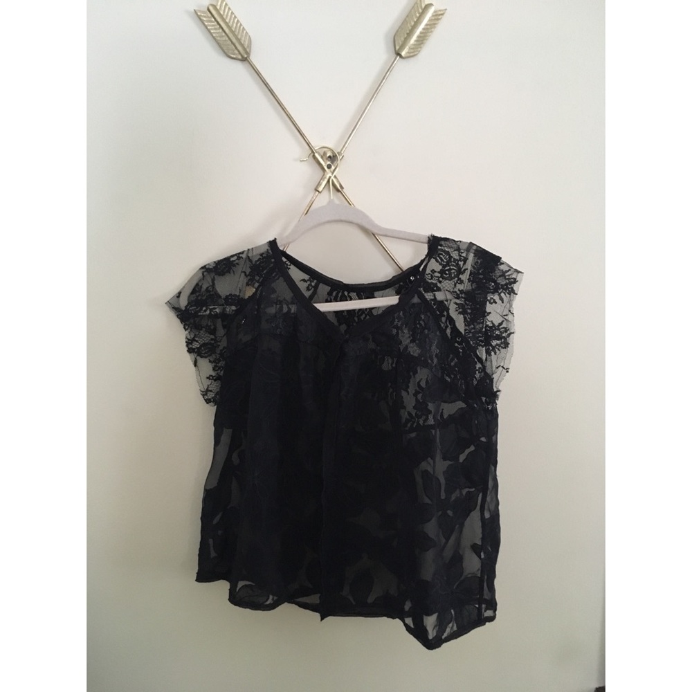 Black lace top